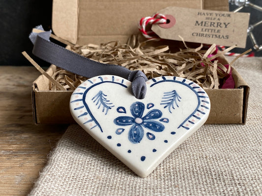 Handmade Ceramic Heart Hanging