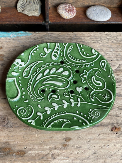 Handmade Ceramic Soap Dish choice of colours