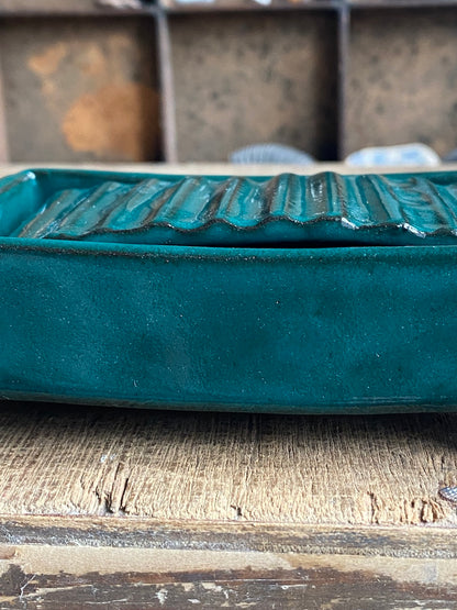 Luxury Two-Piece Pottery Soap Dish with Drainage