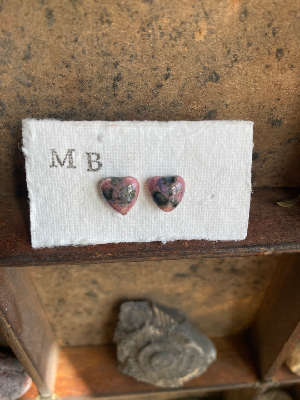 Mismatched Ceramic Stud Earrings - Handmade P&P included