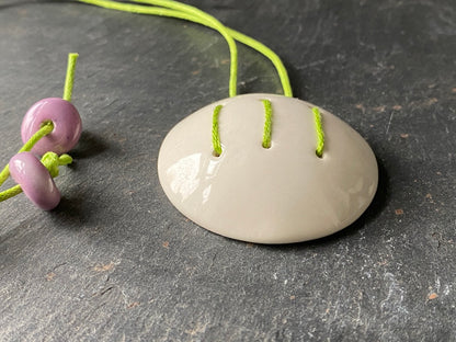 Handmade Contemporary Ceramic Pendant Necklace