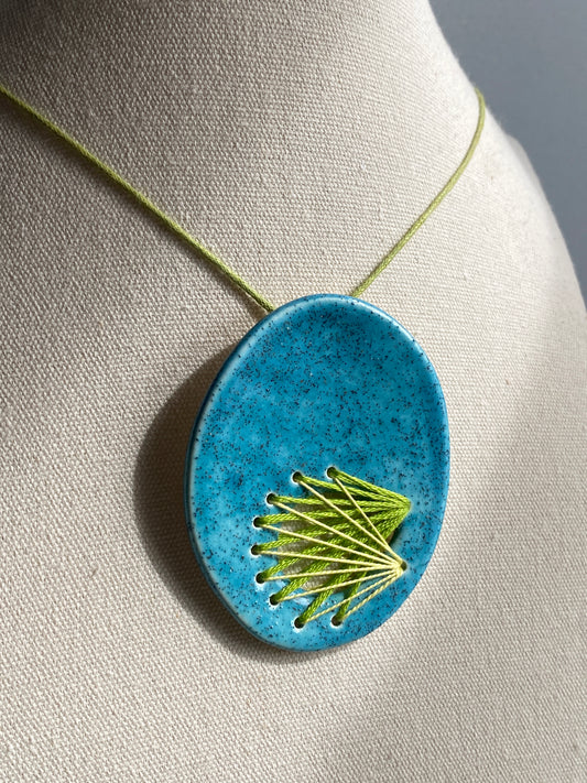 Handmade Ceramic Statement Pendant Necklace