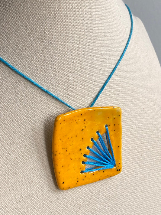 Handmade Ceramic Statement Pendant Necklace *Reduced*