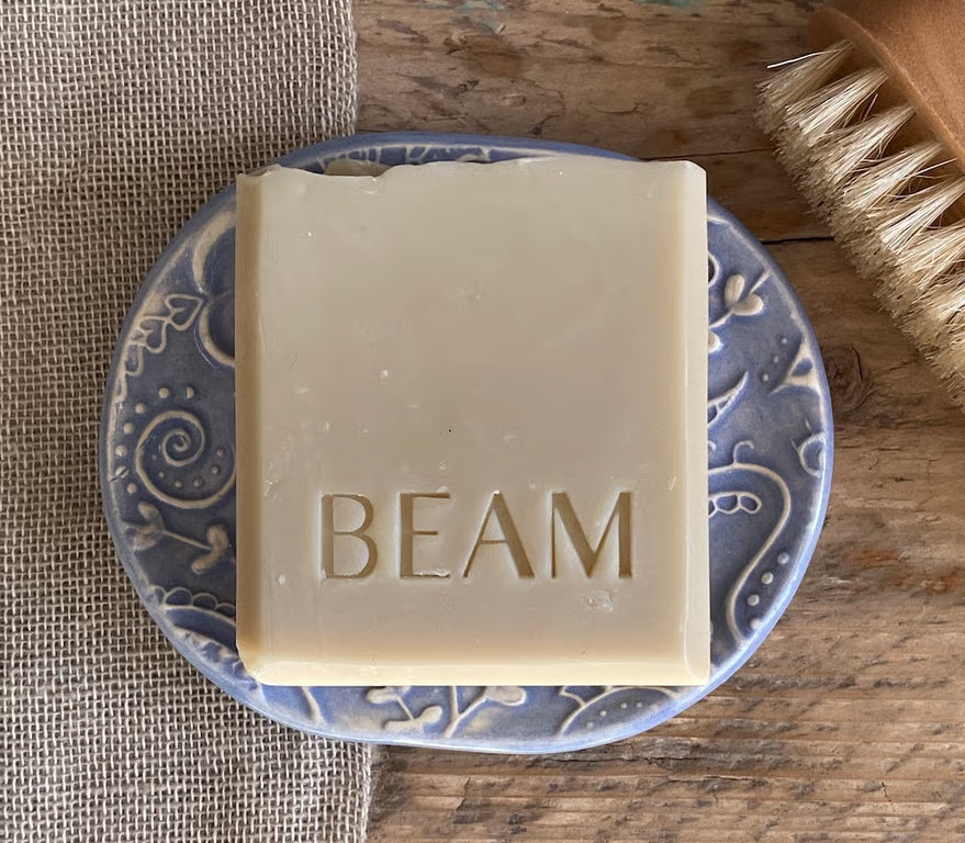 Handmade Ceramic Blue Paisley Soap Dish