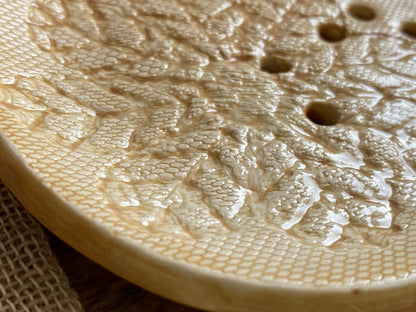 Handmade Ceramic Large Soap Dish Ochre