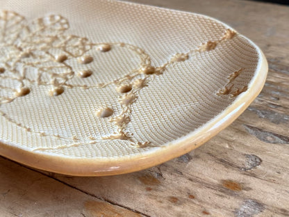Handmade Ceramic Large Soap Dish Ochre