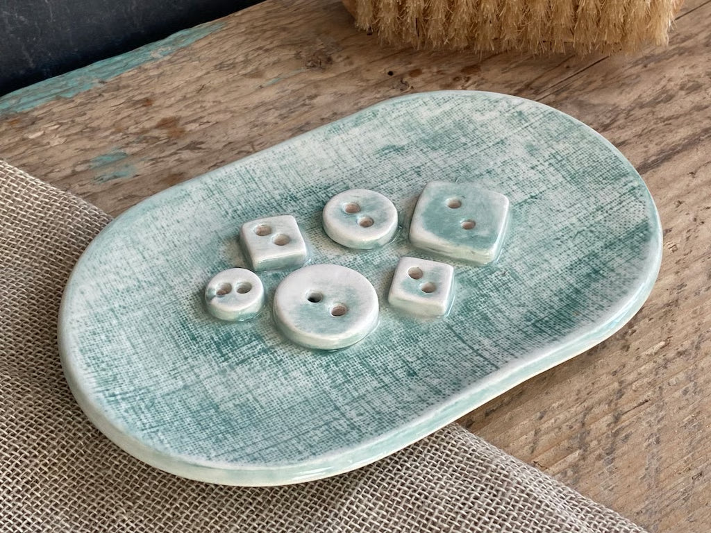 Soap Dish Handmade Pottery Large Dish with drainage