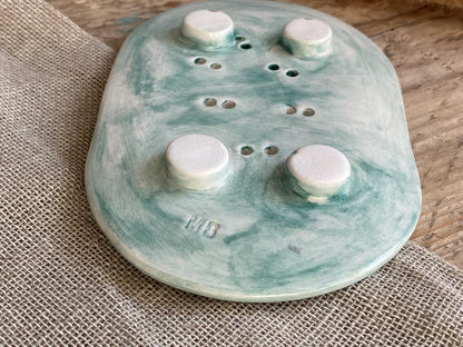 Soap Dish Handmade Pottery Large Dish with drainage