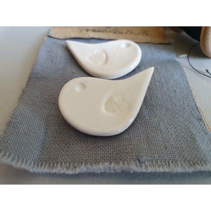 Unusual Handmade Ceramic Birdy Buttons