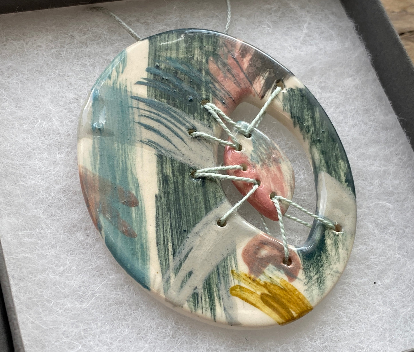 Handmade Ceramic Statement Pendant