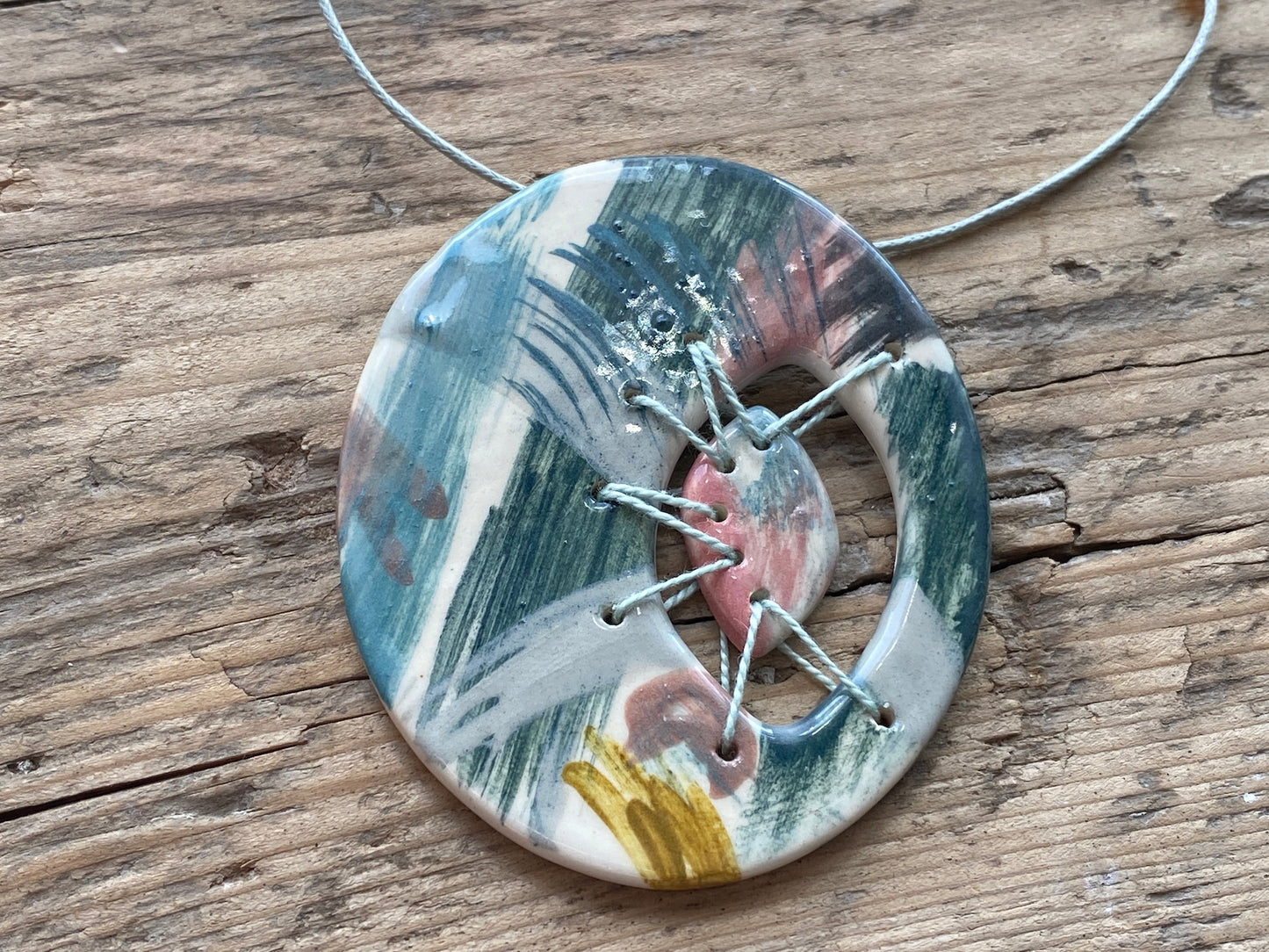 Handmade Ceramic Statement Pendant