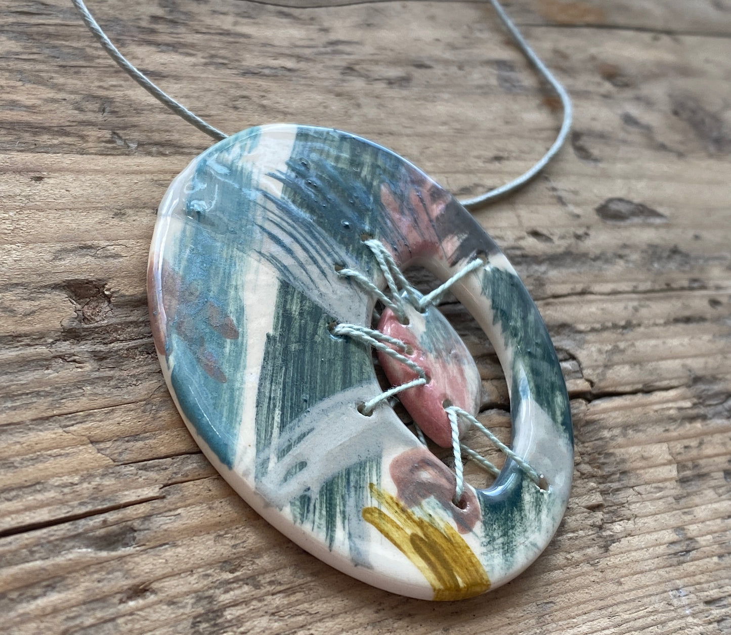 Handmade Ceramic Statement Pendant
