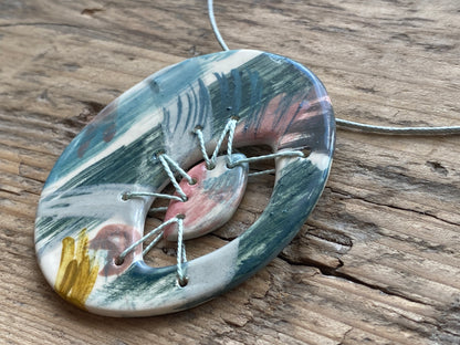 Handmade Ceramic Statement Pendant