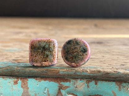 Handmade Ceramic Mismatched Hypoallergenic Stud Earrings